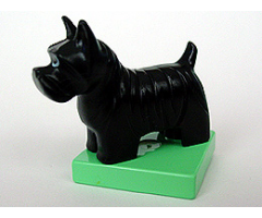 Duplo, Animal Dog Scottish Terrier (Scottie) on Medium Green Base