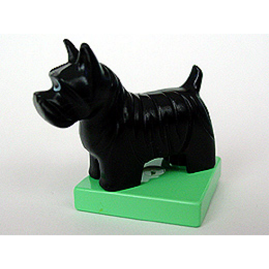 Duplo, Animal Dog Scottish Terrier (Scottie) on Medium Green Base