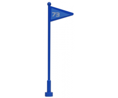 Flag on Antenna Whip with 73 Pattern (Stickers) - Set 6573
