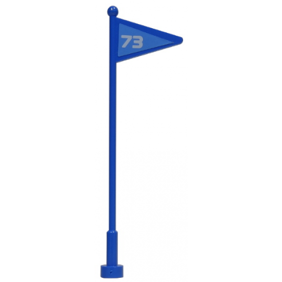 Flag on Antenna Whip with 73 Pattern (Stickers) - Set 6573