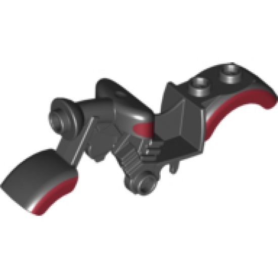 Riding Cycle Motorcycle Fairing, Vintage with Dark Red Trim Pattern