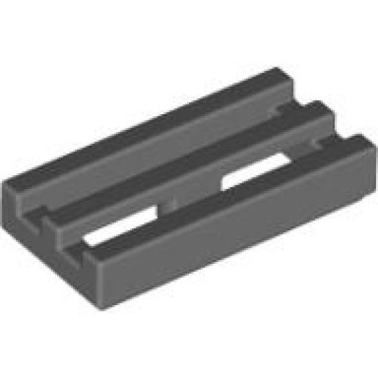 Tile, Modified 1 x 2 Grille with Bottom Groove / Lip