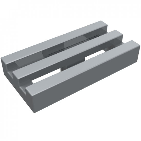 Tile, Modified 1 x 2 Grille with Bottom Groove / Lip