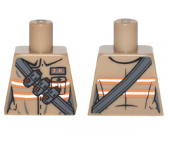 Torso Ghostbusters Jumpsuit Female with 'J.H.' ID Badge and Strap with Ammo Pattern
