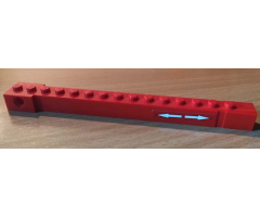 Crane Arm Outside, Wide with End Notch with White Arrows Pattern on Both Sides (Stickers) - Set 6560