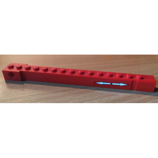 Crane Arm Outside, Wide with End Notch with White Arrows Pattern on Both Sides (Stickers) - Set 6560