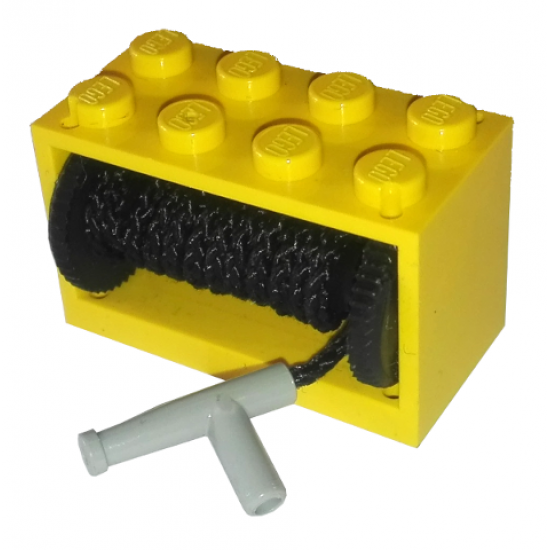 String Reel / Winch 2 x 4 x 2 Complete with String and Light Gray Hose Nozzle Simple