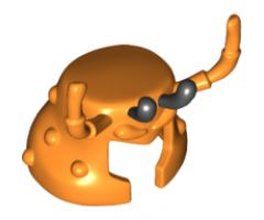 Minifigure, Headgear Mask Lobster Head with Long Antennae and Two Black Protruding Eyes Pattern
