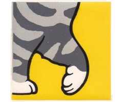 Duplo, Tile 2 x 2 x 1 with Cat Mosaic Picture 06 Pattern (Set 1014)