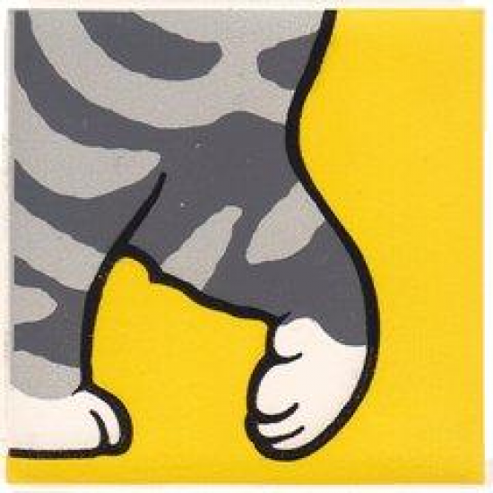 Duplo, Tile 2 x 2 x 1 with Cat Mosaic Picture 06 Pattern (Set 1014)