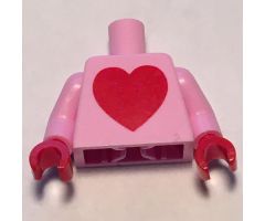 Torso with Large Red Heart Pattern (BAM) / Bright Pink Arms / Red Hands