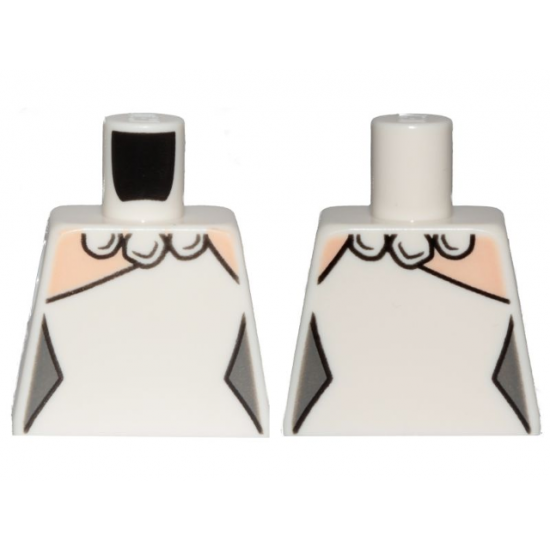 Torso Female Outline, Dress and Stone Necklace Pattern (Wilma Flintstone)