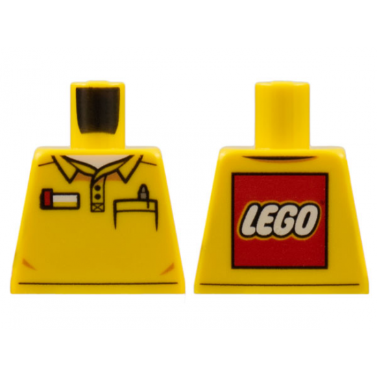 Torso Polo Shirt with Pocket with Pen and LEGO Logo on Reverse Pattern