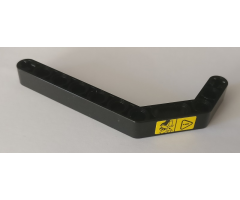 Technic, Liftarm 1 x 11.5 Double Bent Thick with Yellow Danger Sign Pattern (Sticker) - Set 42082