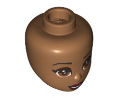 Mini Doll, Head Friends with Reddish Brown Eyes, Dark Brown Lips and Open Mouth Pattern