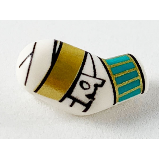 Arm, Right with Wrappings, Gold and Dark Turquoise Bracelets Pattern