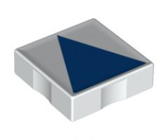 Duplo, Tile 2 x 2 with Shape Blue Isosceles Triangle Pattern