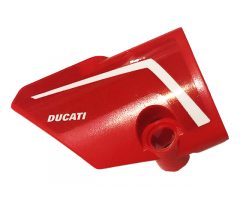 Technic, Panel Fairing # 1 Small Smooth Short, Side A with White Stripe and 'DUCATI' Pattern (Sticker) - Set 42107