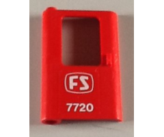 Door 1 x 4 x 5 Train Left with White 'FS 7720' Pattern (Sticker) - Set 7720