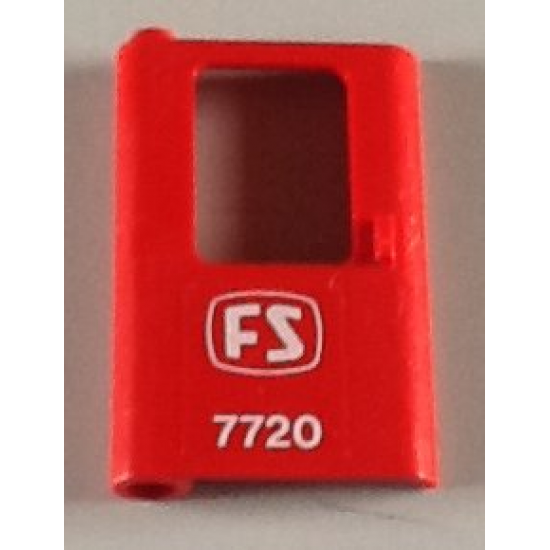 Door 1 x 4 x 5 Train Left with White 'FS 7720' Pattern (Sticker) - Set 7720
