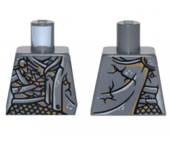 Torso PotC Female Outline with Black Cracks, Straps, Scales and Cape Pattern