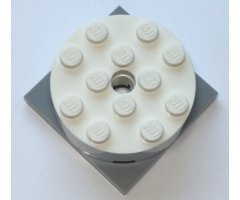 Turntable 4 x 4 x 1 1/3 Top with Light Bluish Gray Square Base, Locking (87081 / 61485)