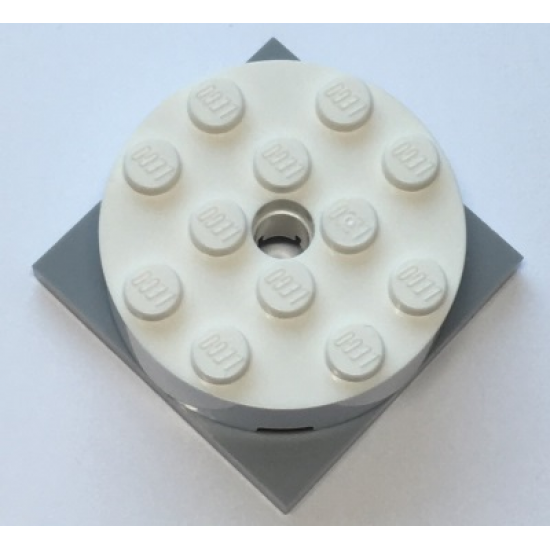 Turntable 4 x 4 x 1 1/3 Top with Light Bluish Gray Square Base, Locking (87081 / 61485)