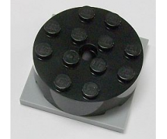 Turntable 4 x 4 x 1 1/3 Top with Light Bluish Gray Square Base, Locking (87081 / 61485)