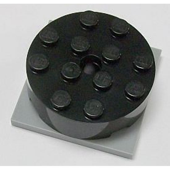 Turntable 4 x 4 x 1 1/3 Top with Light Bluish Gray Square Base, Locking (87081 / 61485)