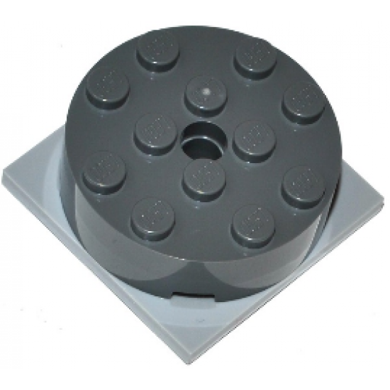 Turntable 4 x 4 x 1 1/3 Top with Light Bluish Gray Square Base, Locking (87081 / 61485)