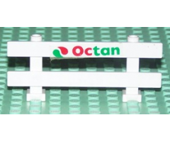 Fence 1 x 8 x 2 2/3 with Octan Logo Pattern (Sticker) - Set 6551