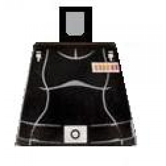 Torso SW Light Gray Female Outline, Belt with Silver Buckle Pattern (Juno)