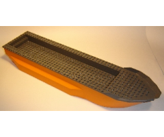 Boat Hull Unitary 51 x 12 x 6 with Side Bulges, Base with Dark Bluish Gray Boat Hull Unitary 51 x 12 x 6, Top (62791 / 54101)
