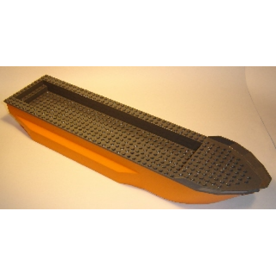 Boat Hull Unitary 51 x 12 x 6 with Side Bulges, Base with Dark Bluish Gray Boat Hull Unitary 51 x 12 x 6, Top (62791 / 54101)