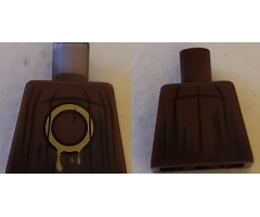 Torso Layered Robe with Gold Circle Pattern