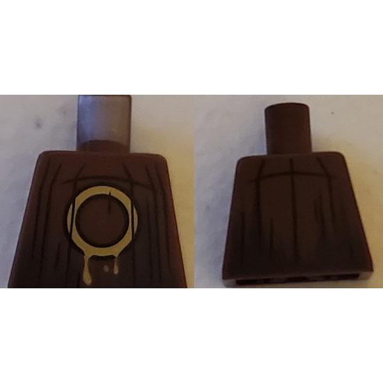Torso Layered Robe with Gold Circle Pattern