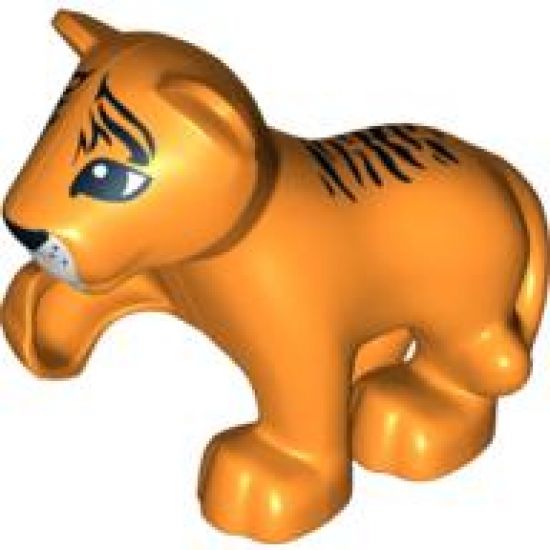 Duplo, Animal Tiger Baby Cub, Raised Paw