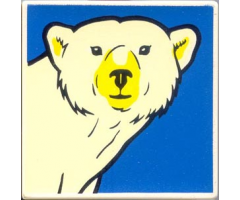 Duplo, Tile 2 x 2 x 1 with Polar Bear Mosaic Picture 03 Pattern (Set 1079)
