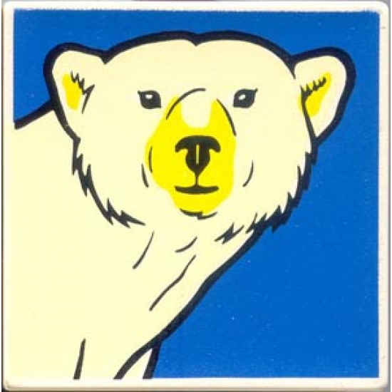 Duplo, Tile 2 x 2 x 1 with Polar Bear Mosaic Picture 03 Pattern (Set 1079)