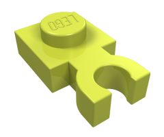 Plate, Modified 1 x 1 with U Clip Thick (Vertical Grip)