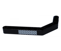 Technic, Liftarm 1 x 11.5 Double Bent Thick with Silver Tread Plate Pattern (Sticker) - Set 8292