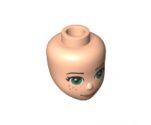 Mini Doll, Head Friends with Green Eyes, Peach Lips and Freckles Pattern