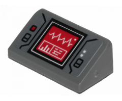 Slope 30 1 x 2 x 2/3 with Signs Of Life Red Heart Monitor Pattern (Sticker) - Set 75251