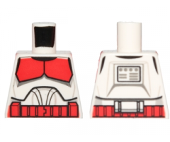 Torso SW Armor Clone Trooper with Red Shock Trooper Markings Pattern
