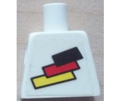 Torso Soccer German National Player, German Flag Sticker Front, Black Number Sticker Back (specify number in listing)