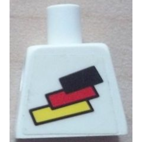 Torso Soccer German National Player, German Flag Sticker Front, Black Number Sticker Back (specify number in listing)