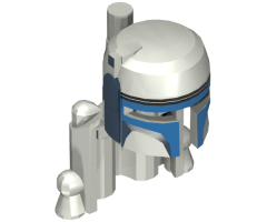Minifigure, Headgear Helmet SW Rocket Pack with Jango Fett Colors Pattern