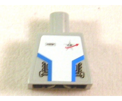 Torso Space Star Justice Silver Badge Pattern (Sticker)
