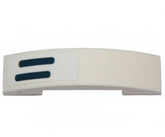 Slope, Curved 4 x 1 Double with 2 Dark Blue Stripes Pattern Model Right Side (Sticker) - Set 75276