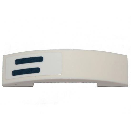 Slope, Curved 4 x 1 Double with 2 Dark Blue Stripes Pattern Model Right Side (Sticker) - Set 75276